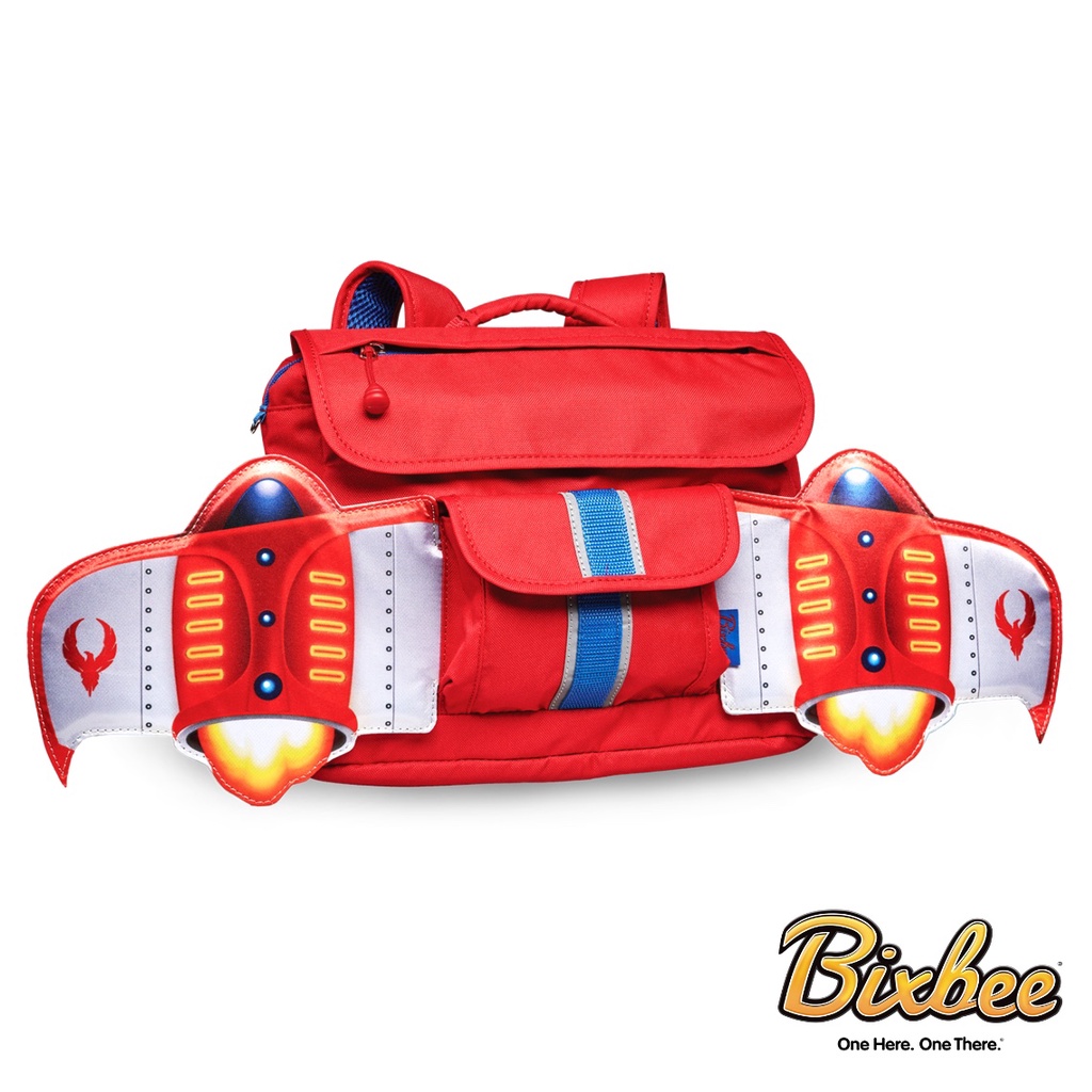 Bixbee飛飛童趣系列-火鳥紅噴射機小童背包