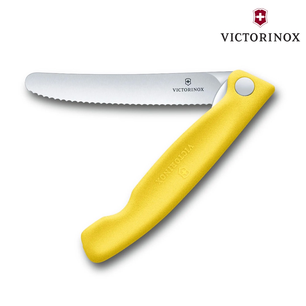 VICTORINOX 摺疊番茄刀6.7836.F8B 黃 / 瑞士維氏 水果刀 削皮刀 廚房用品 露營