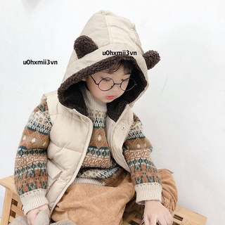 🔥熱賣🔥時尚秋冬韓版兒童羽絨棉馬甲童裝女童馬甲背心中小童男童連帽加厚外穿坎肩