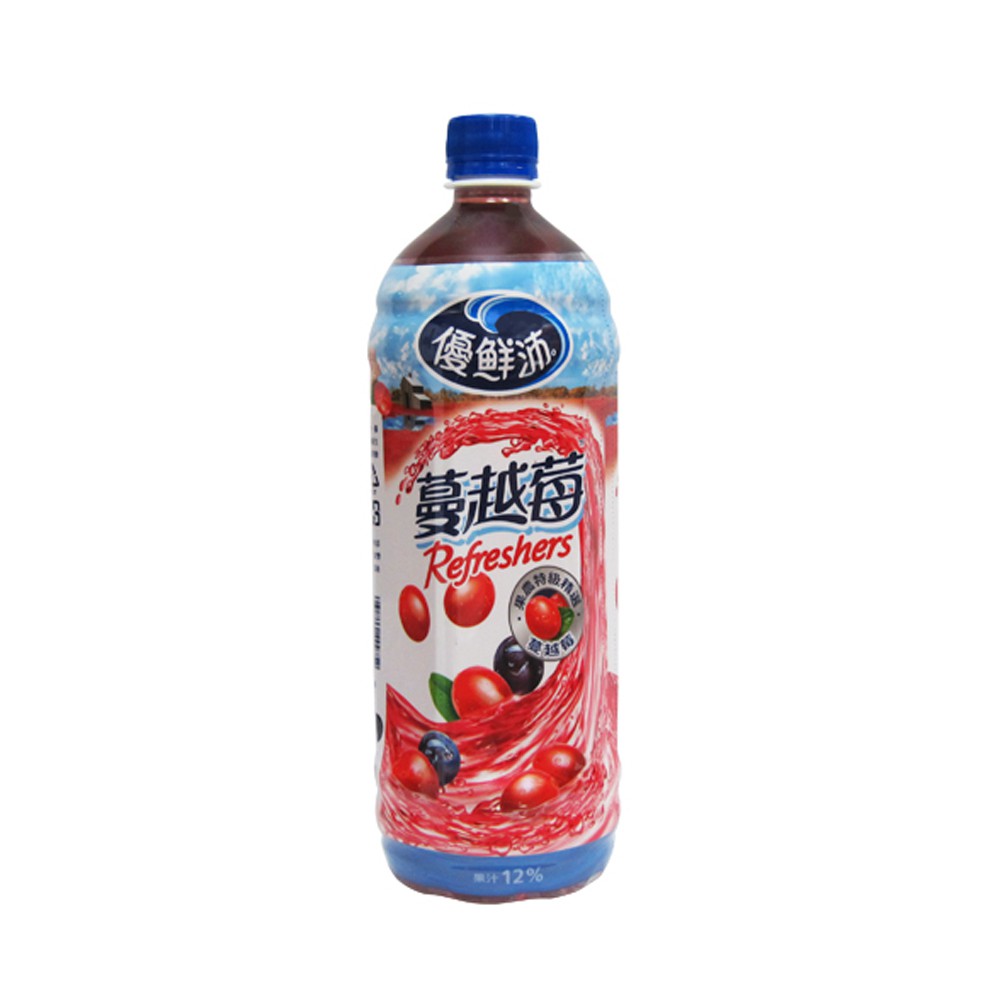 優鮮沛蔓越莓綜合果汁(980ml x 12入)(免運費)【含稅.蝦皮代開發票】
