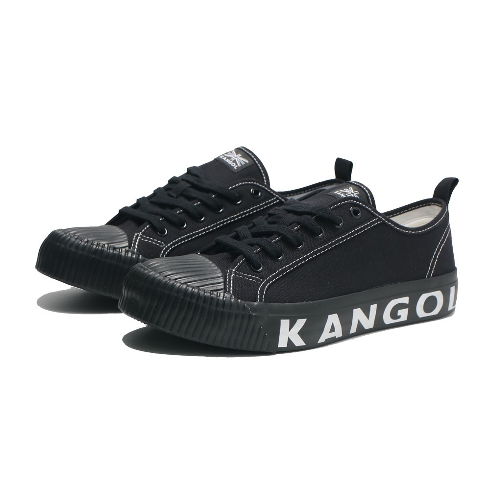 KANGOL 休閒鞋 全黑 中底壓紋 帆布 餅乾鞋 男 6121160120