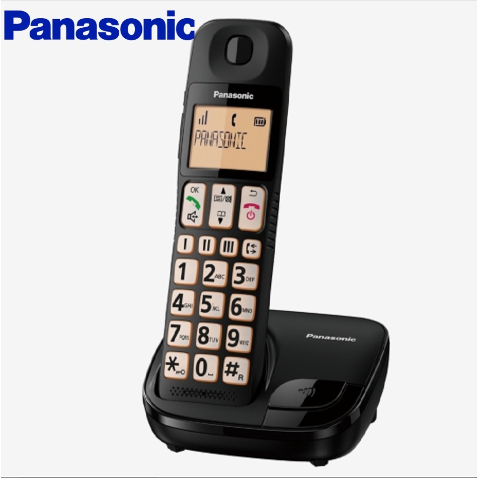 GUARD吉 公司貨2年保 大音量 國際牌Panasonic DECT KX-TGE110大螢幕大字鍵助聽功能 無線電話