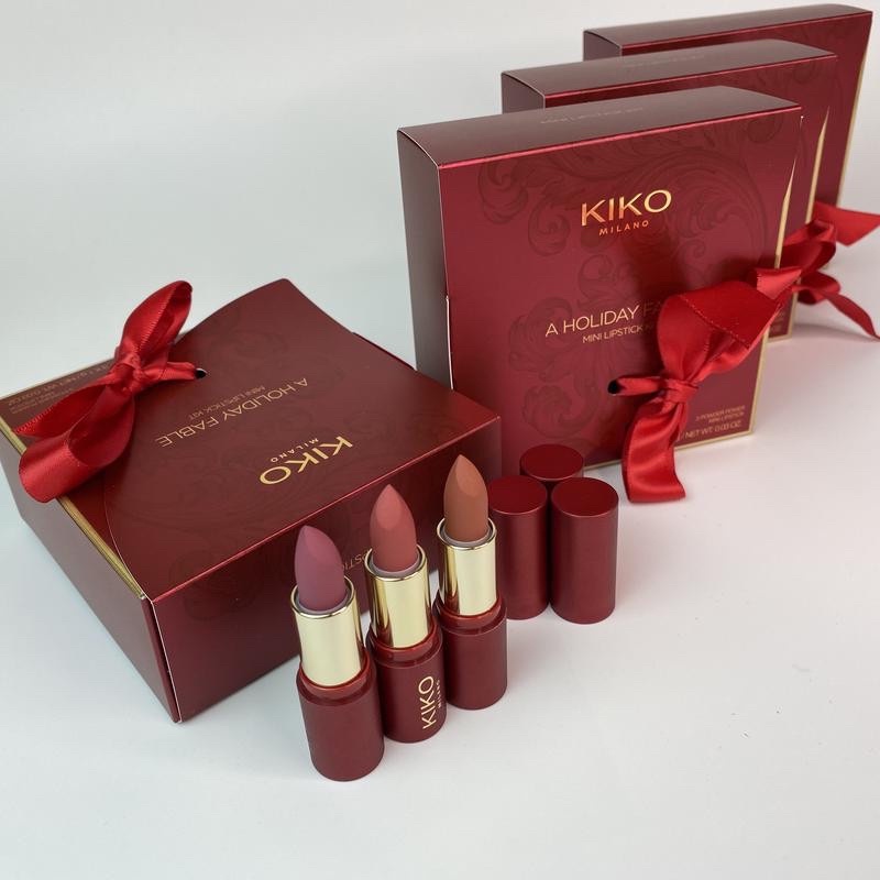 Kiko 啞光唇膏套裝 3 Super Smooth Mini Lipsticks Orange Peach - Ora