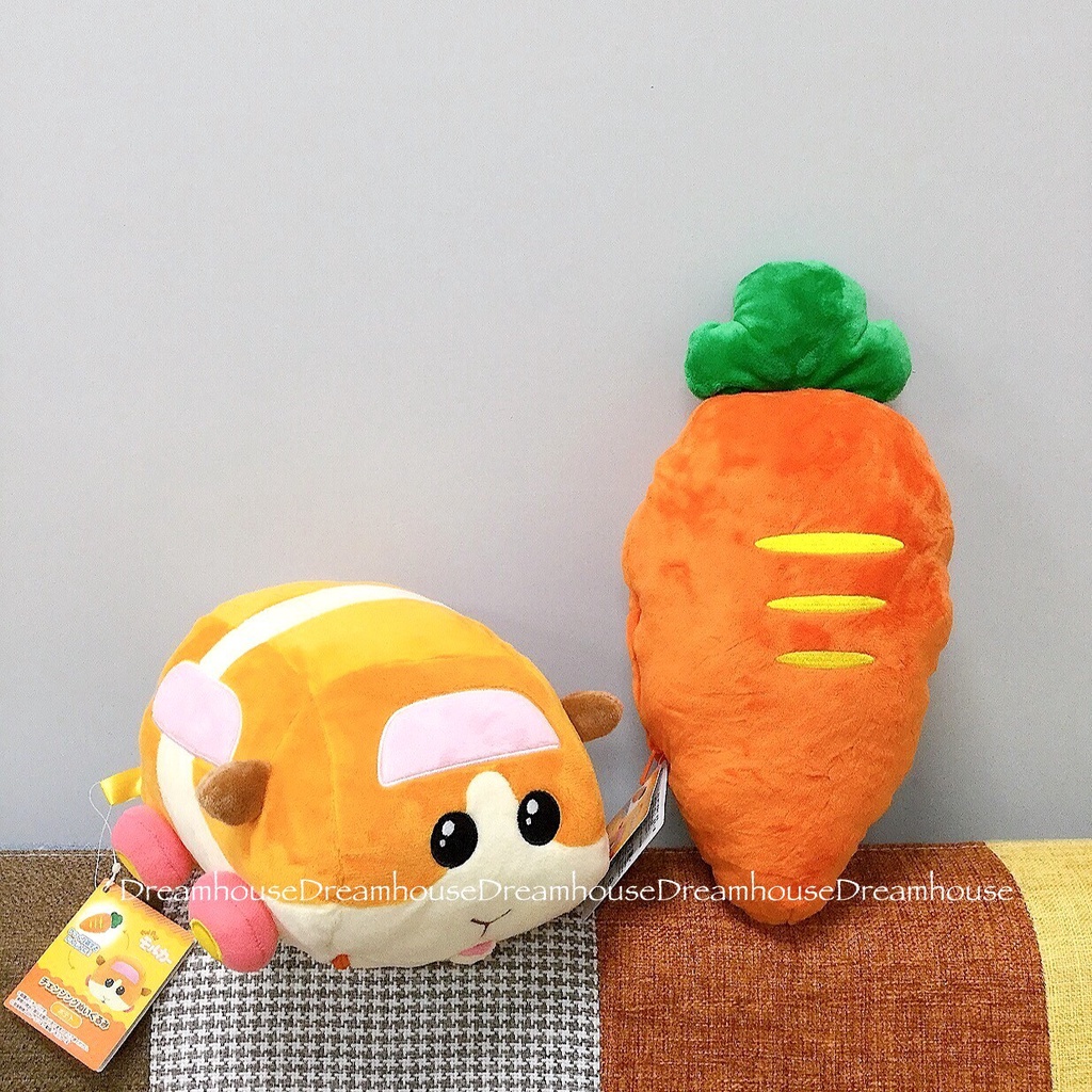 日本帶回 天竺鼠車車 天竺鼠 PUI PUI 馬鈴薯 胡蘿蔔 抱枕 玩偶 娃娃 雙面
