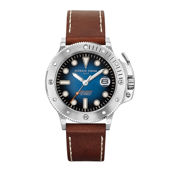 GIORGIO FEDON 1919 AQUAMARINE 海藍寶石系列  機械腕錶 GFCR001 45mm