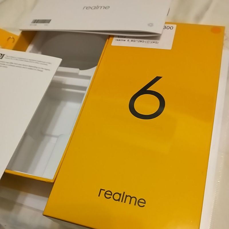 realme 6 外盒 空盒 兩份說明書 退卡針 二手