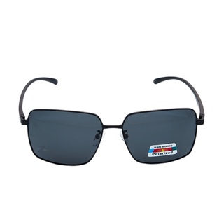 【Z-POLS】頂級舒適TR90彈性腳架金屬霧黑大框設計Polarized寶麗萊抗UV400偏光黑太陽眼鏡(輕量偏光鏡)