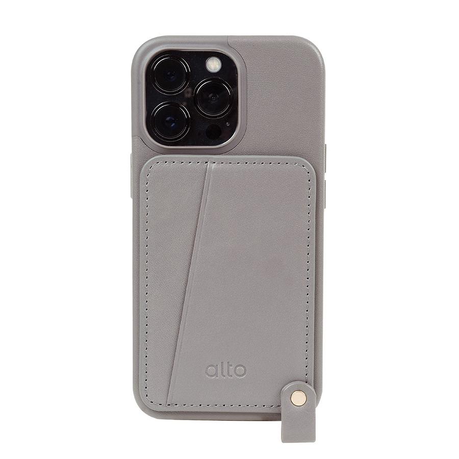 alto Anello 360 for iPhone 13 Pro掛繩式真皮手機殼/ 礫石灰 eslite誠品