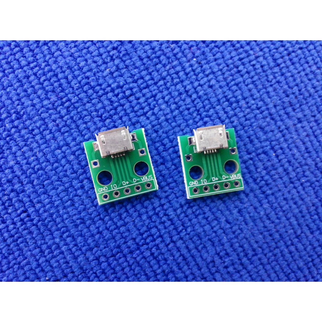 Micro USB 轉DIP 母座B型 1組2個 Micro5P 貼片轉直插 轉接板 已焊接 母頭
