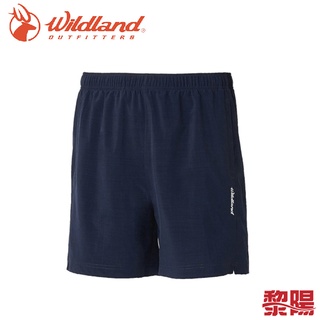 Wildland 荒野 W1506 男四彈麻花紗透氣抗UV短褲 男款 (海藍) 休閒短褲/快乾透氣 20W1506