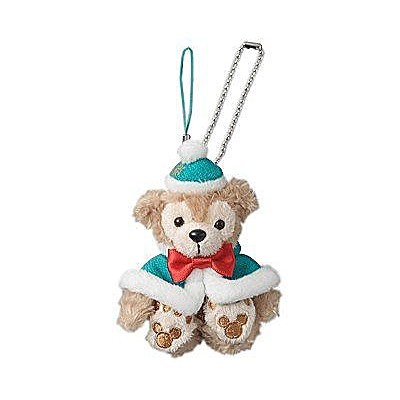 小花花日本精品♥ Hello Kitty 聖誕節東京迪士尼 Duffy 達菲熊坐姿珠鍊吊飾娃娃包包掛飾