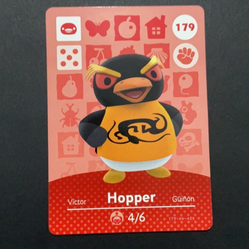 現貨 正版 動物森友會 動物之森 amiibo 卡片 No.179 Hopper 企鵝 達滿 美版 4月6日