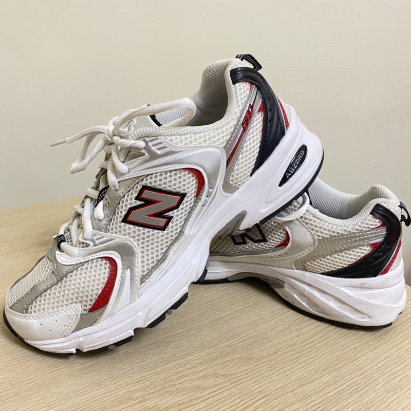 二手-8成新New balance 530銀白紅老爹鞋