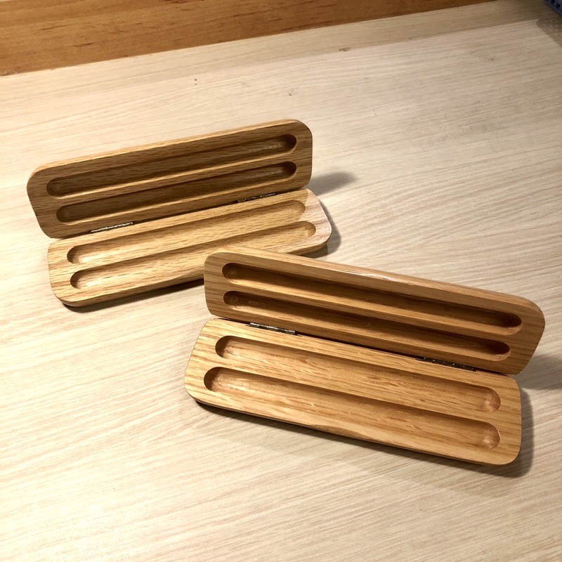 鋼筆木製收納盒兩個一組