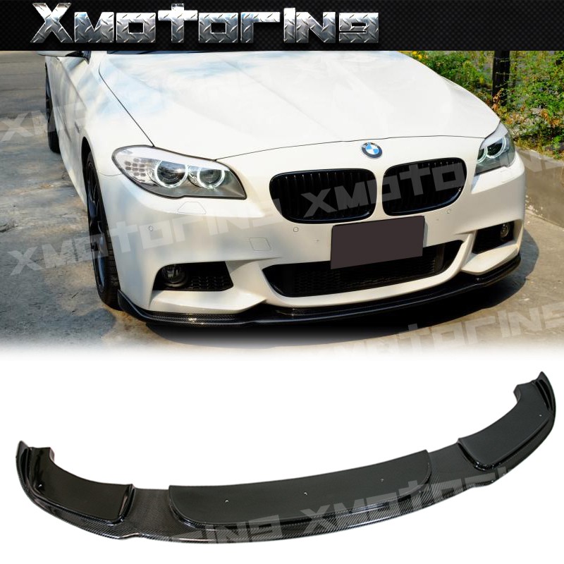 XM碳纖維精品 BMW 11-15 F10 F11 5系列 M-Sport版 HM哈門款原廠保桿用前下巴 碳纖維#有現貨