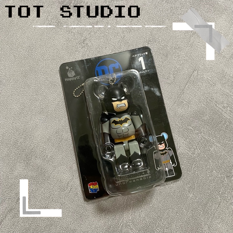 ‹ TOT.Studio › 庫柏力克熊 Be@rbrick 100% 蝙蝠俠 一番賞 吊飾