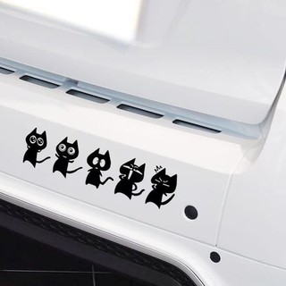沛恩精品 3D創意可愛小貓咪組合防水貼膜 汽車貼紙 個性車身貼 適用FORD TOYOTA KIA SUZUKI