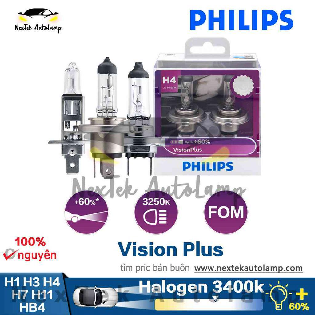 飛利浦 Vision Plus H1 H3 H4 H7 H11 HB3 9005 HB4 9006鹵素亮度+60%近光燈