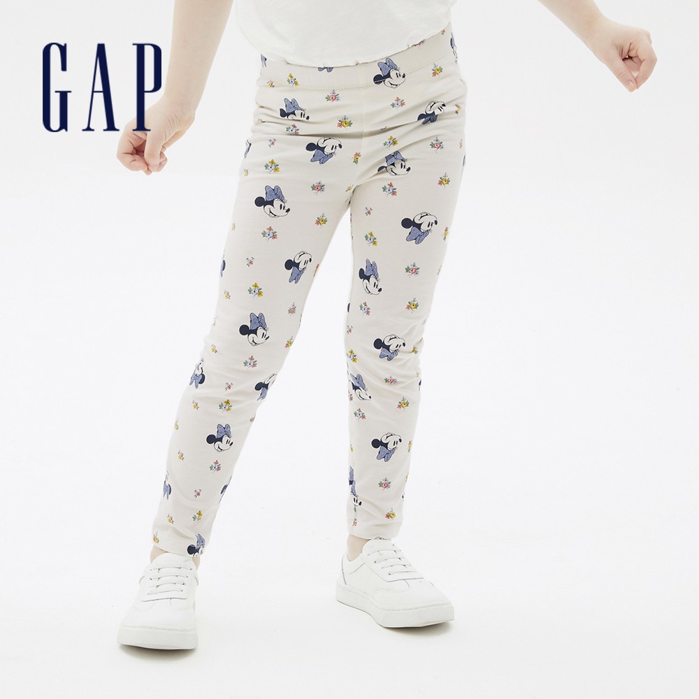 Gap 女幼童裝 Gap x Disney迪士尼聯名 彈力針織緊身棉褲-米妮圖案(614518)