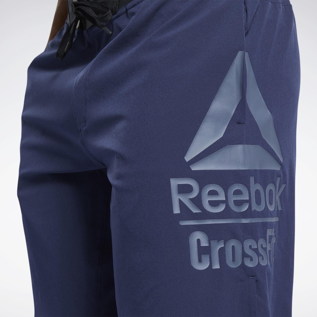 REEBOK CrossFit BASE LARGE BRANDED 混合健身 短褲 訓練短褲 黑色 深藍 FU1914
