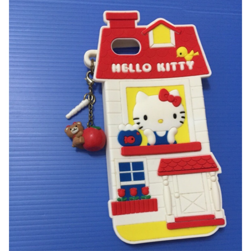 ✨二手出清商品✨日本帶回三麗鷗Hello Kitty凱蒂貓手機殼 矽膠軟殼 附耳機防塵塞 iphone 5 5s
