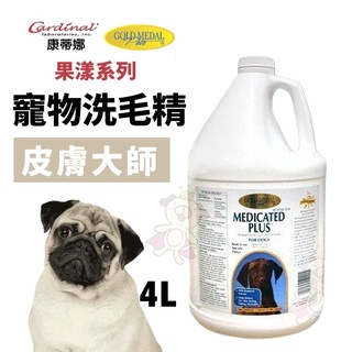 ＊短腿兄妹＊Cardinal康蒂娜 果漾 皮膚大師洗毛精4L 美國原裝進口 犬貓適用