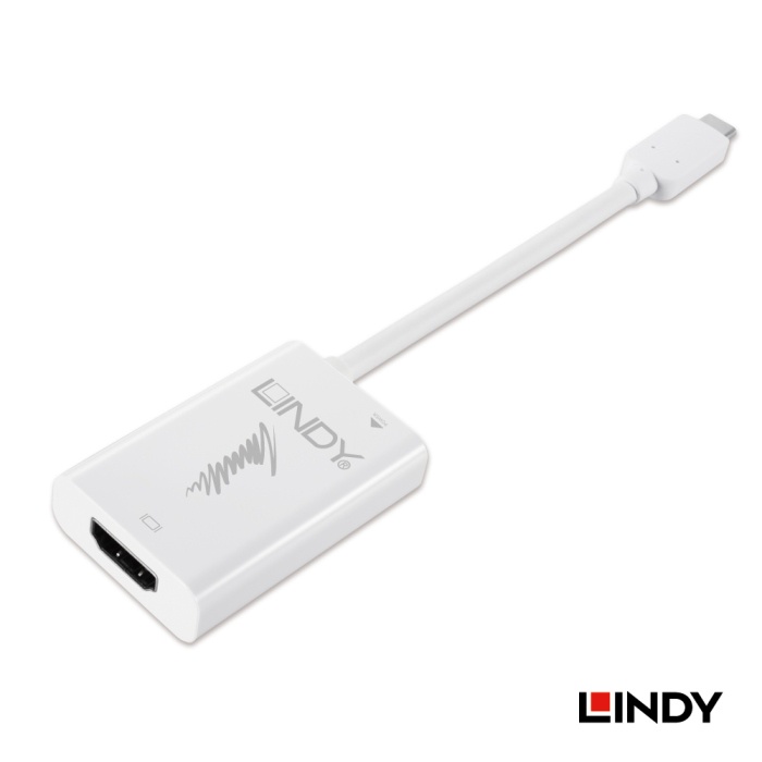 LINDY 林帝 主動式 USB3.1 TYPE-C TO HDMI2.0 4K/60HZ轉接器帶PD功能(43178)