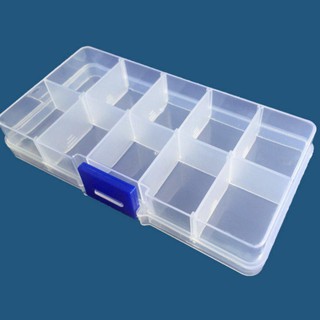 塑膠分格盒10格 透明塑膠收納盒 美甲盒 串珠盒 可拆透明分格盒 零件盒【DE303】