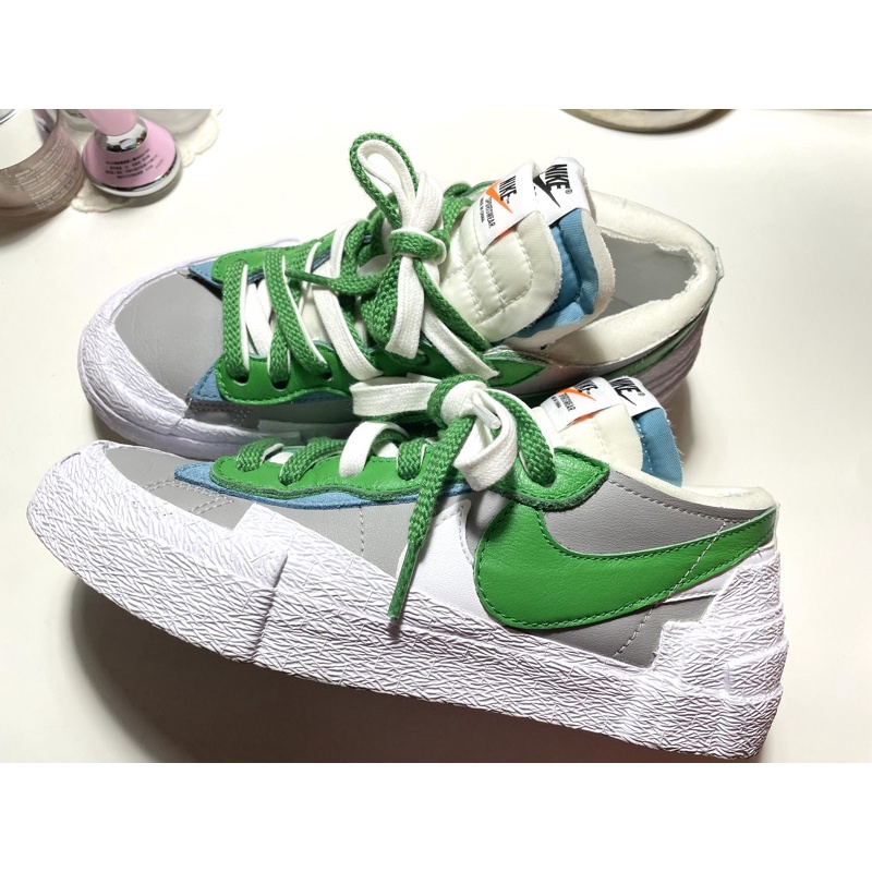 （二手）Sacai x Nike Blazer Low 白灰綠DD1877-001 23.5