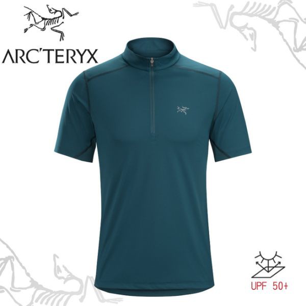 ARC'TERYX 始祖鳥 男 Accelero 快乾短袖套頭衫《海洋綠》/20968/透氣/防曬/半襟衫