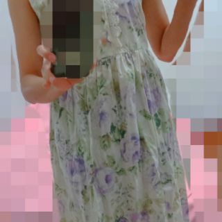 夏季孕婦洋裝 小外套+無袖洋裝 浪漫紫 玫瑰 二手