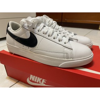 Nike Blazer Low Leather白色 深藍勾 小白鞋