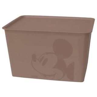 迪士尼 DISNEY 米奇 MICKEY 收納盒 收納箱附蓋(L/17L/咖啡色) 日本製