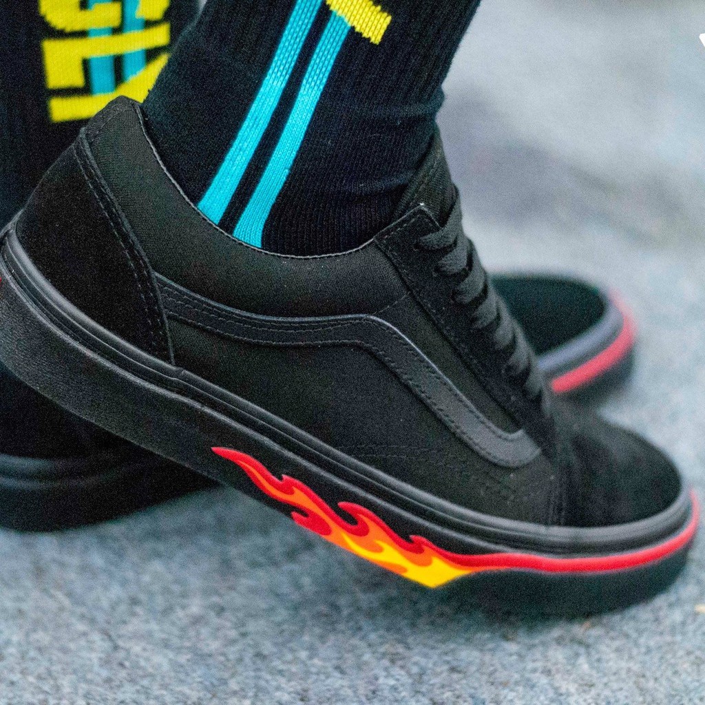 vans old skool flame wall