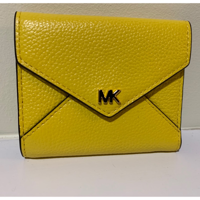 MK黃色可愛信封短夾