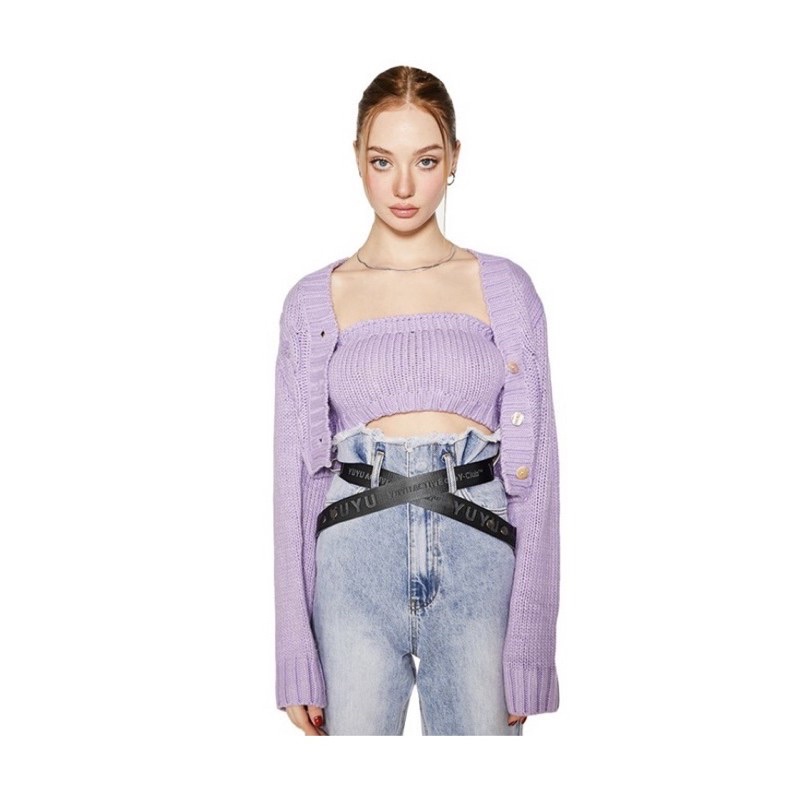 YUYU Active 🌟紫色針織套裝 Wildest Dreams Cardigan Set 🌟M號