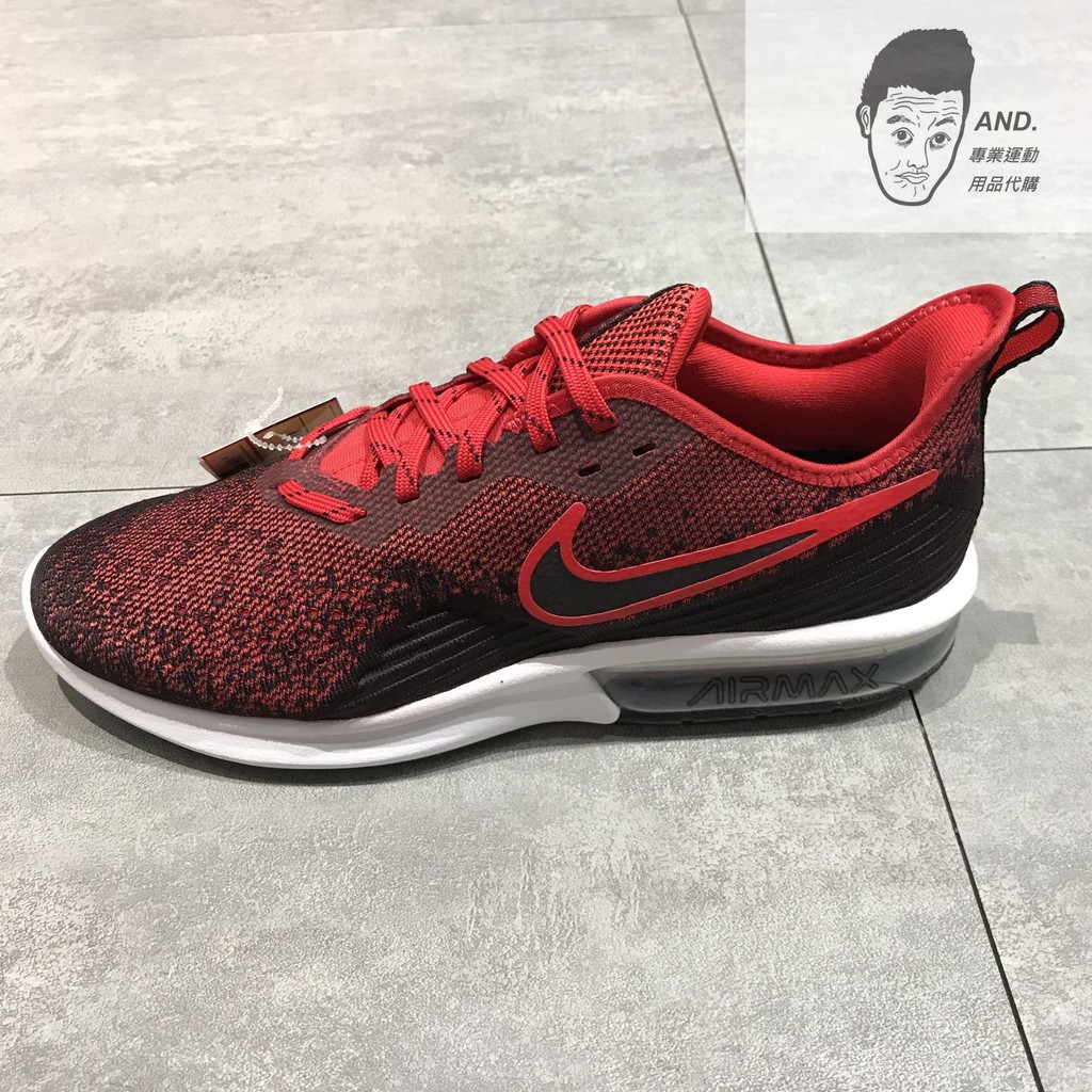 【AND.】NIKE AIR MAX SEQUENT 4 黑紅 透氣 氣墊 休閒 慢跑鞋 男款 AO4485-006