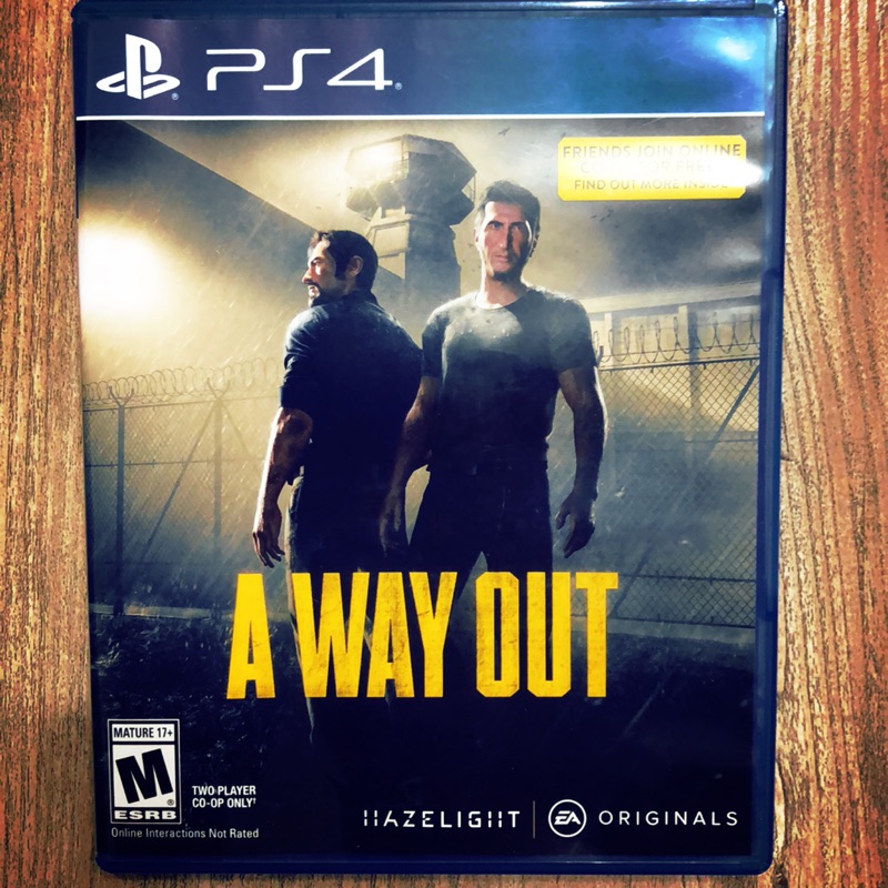 PS4 A Way Out 越獄搭檔 逃出生天