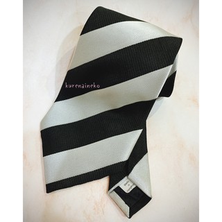 領帶銀黑色斜紋質感都會時尚韓系紳士手打領帶 (香港製) [ACC205]
