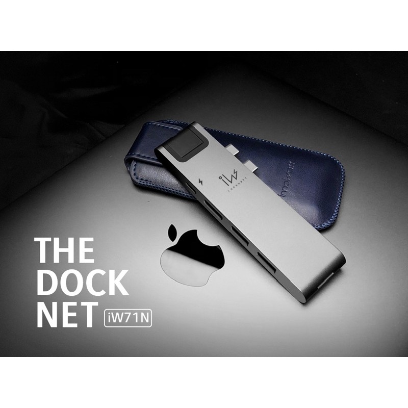 innowatt DOCK NET 網路孔 &amp; 4K HDMI Type-C MacBook多功能集線器iW71N太空灰