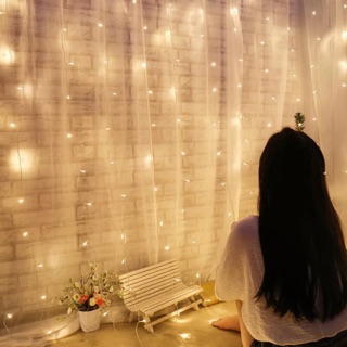 現貨✨led窗簾燈 網紅直播裝飾 浪漫臥室瀑布燈 滿天星冰條燈串