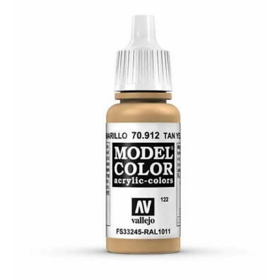 Acrylicos Vallejo AV水漆 模型色彩 Model Color 122 70912 棕黃色