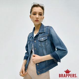 BRAPPERS 女款 Boy friend系列-全棉短版外套-藍