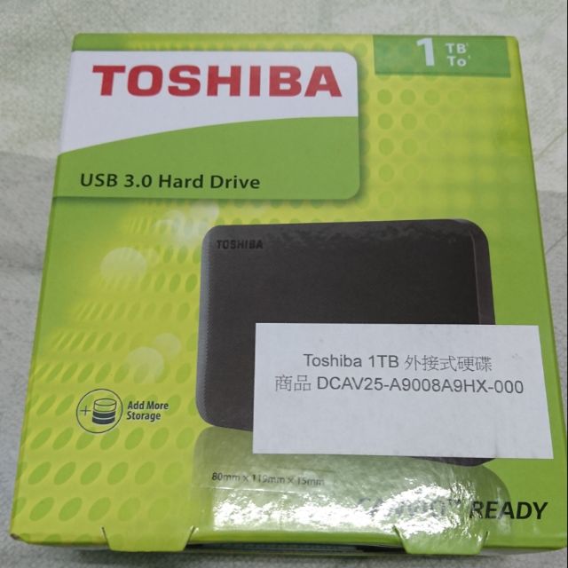 Toshiba 1TB 外接式硬碟