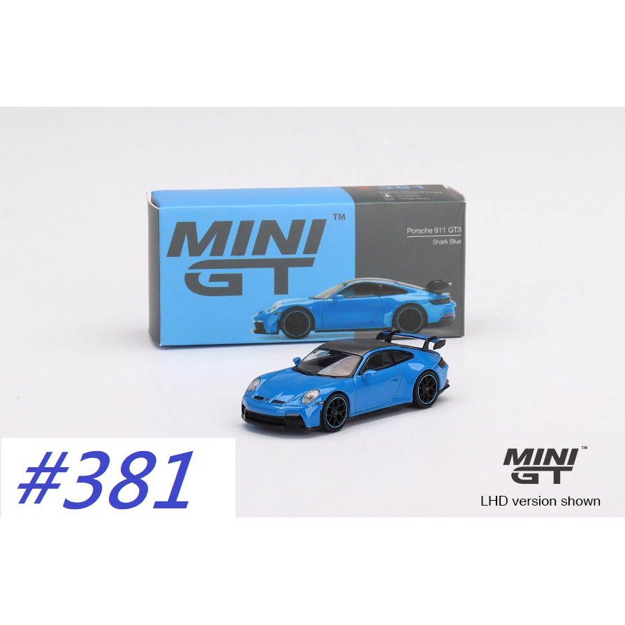 (小賈車庫) MINI GT #381 鯊魚藍蛙 Porsche 911 (992) GT3 Shark Blue