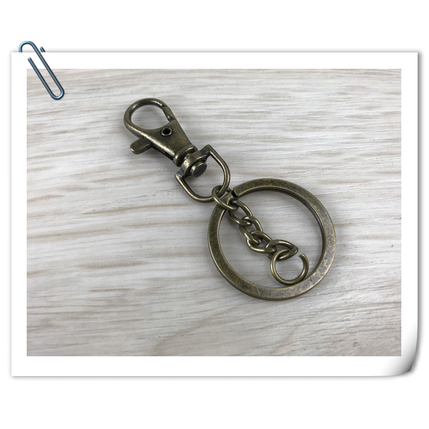 【現貨】鑰匙圈組 古銅色 龍蝦扣 問號扣 鑰匙環 手工藝DIY 金屬配件 吊飾 飾品✦幸運草文創✦