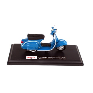 偉士牌 Vespa 手工製作1965Y 復古鐵皮車模型- 天空藍（1:18比例）