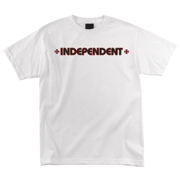 Independent Bar/Cross T恤 (白)《Jimi Skate Shop》