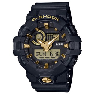 【聊聊甜甜價】CASIO G-SHOCK GA-710B-1A9 雙顯電子錶(黑X金)