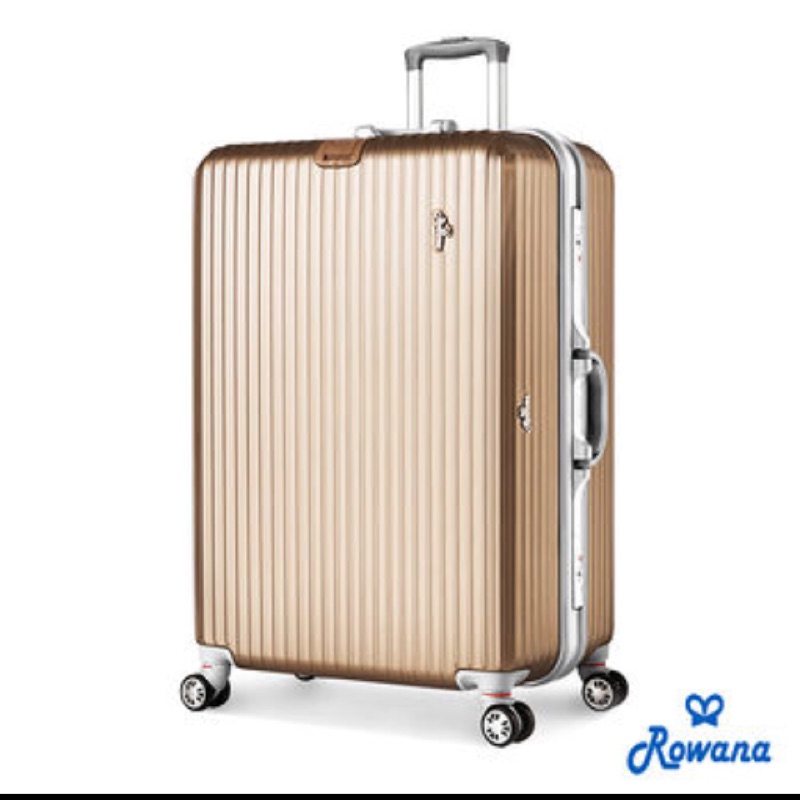 Rowana美式率性掛扣鋁框行李箱 29吋（金色）含運